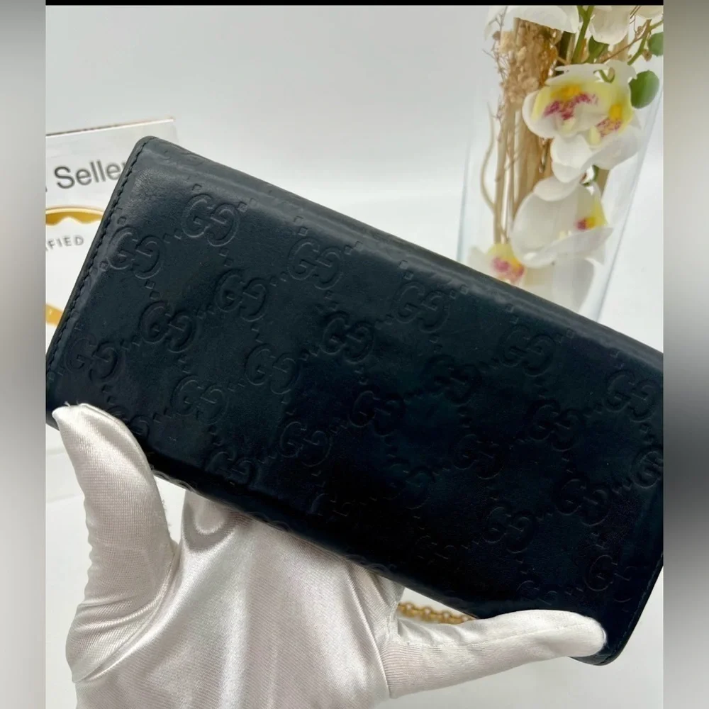 GUCCI. Wallet on chain black monogram - Picture 7 of 12